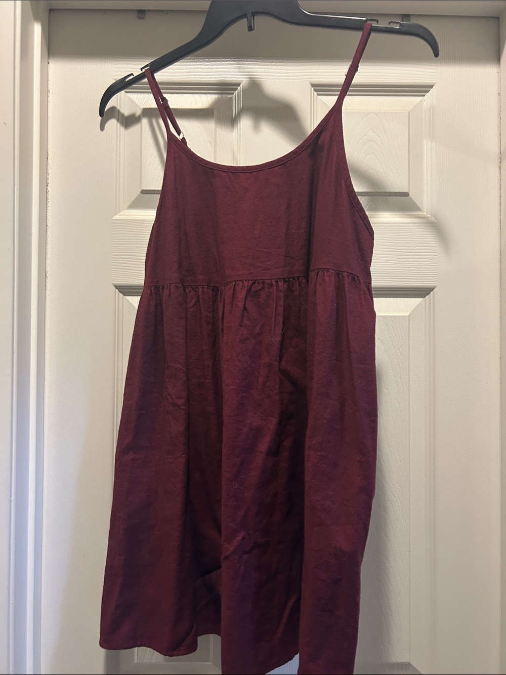 wild fable Burgundy Spaghetti-Strap Babydoll Dress